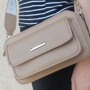 Anne Klein Mocha Camera Crossbody Bag - New With Tags